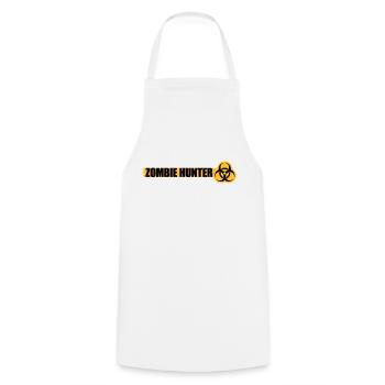 zombie hunter Halloween Quote - Cooking Apron - white - Front - AI Model Male 185 dark (185cm)