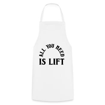 All you need is lift - Kochschürze - Weiß - Vorne - AI Model Male 185 dark (185cm)