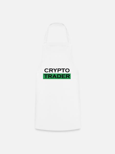 Crypto Bitcoin Trading - Kochschürze - Weiß