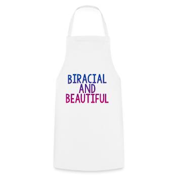 Biracial And Beautiful 4 - Cooking Apron - white - Front - AI Model Male 185 dark (185cm)