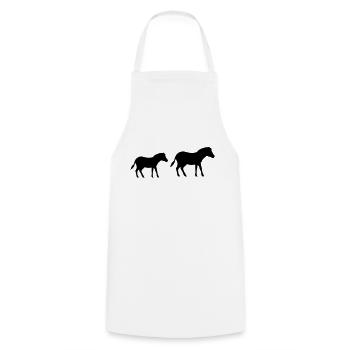pferd pony 2 - Kochschürze - Weiß - Vorne - AI Model Male 185 dark (185cm)