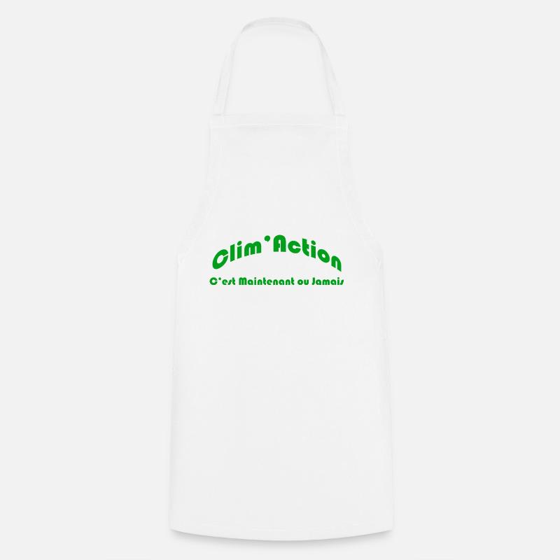Clim Action for environmental protection - Cooking Apron - white