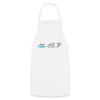 Triathlon - Kochschürze - Weiß - Vorne - AI Model Male 185 dark (185cm)