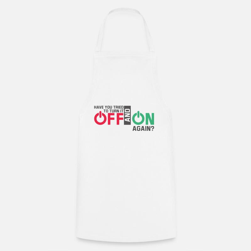 Nerd Joke Geek Technicien en informatique - Tablier de cuisine - blanc