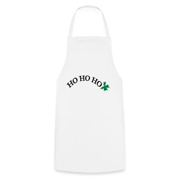 HO HO HO X-MAS cloche - Tablier de cuisine - blanc - Devant - AI Model Male 185 dark (185cm)