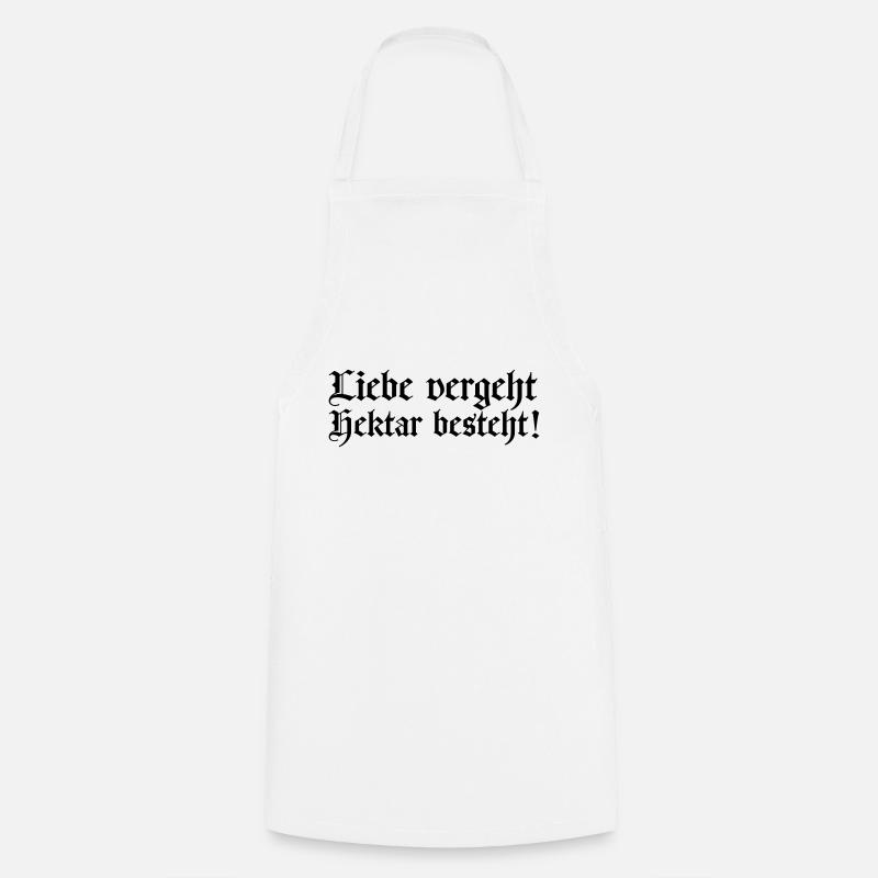 liebe vergeht - hektar besteht - Kochschürze - Weiß