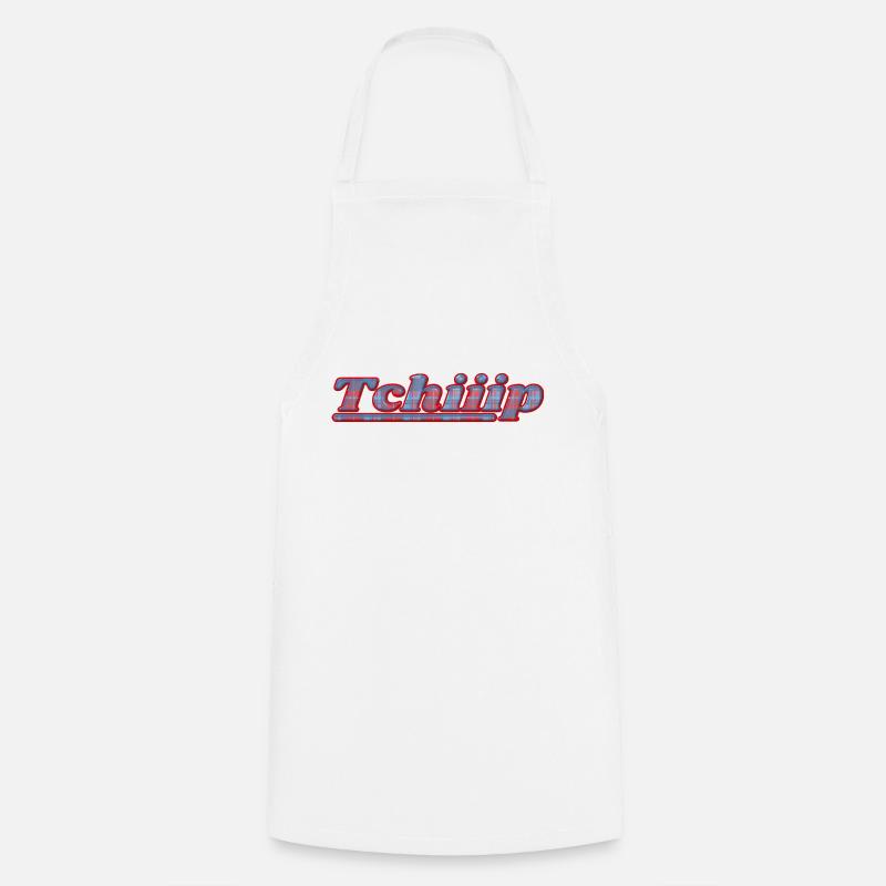 Tchiiip rouge - Tablier de cuisine - blanc