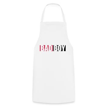 Text Bad Boy - Cooking Apron - white - Front - AI Model Male 185 dark (185cm)