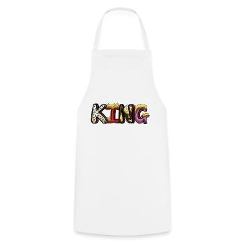 King: The Coronation - Cooking Apron - white - Front - AI Model Male 185 dark (185cm)