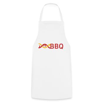 BBQ liegt in meiner DNA - Kochschürze - Weiß - Vorne - AI Model Male 185 dark (185cm)