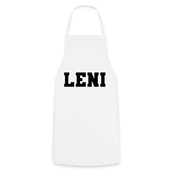 Nom - Leni - Tablier de cuisine - blanc - Devant - AI Model Male 185 dark (185cm)