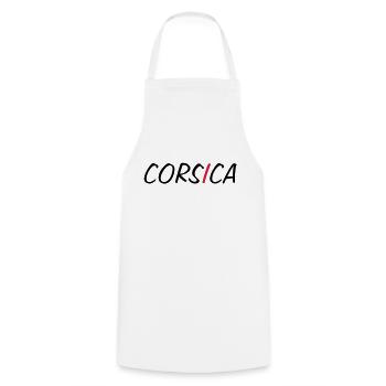 Corsica ! - Kochschürze - Weiß - Vorne - AI Model Male 185 dark (185cm)