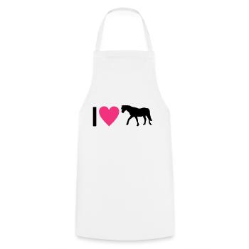 horse - Cooking Apron - white - Front - AI Model Male 185 dark (185cm)
