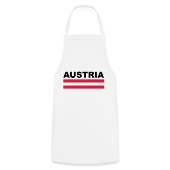 Austria Austria flag gift - Cooking Apron - white - Front - AI Model Male 185 dark (185cm)