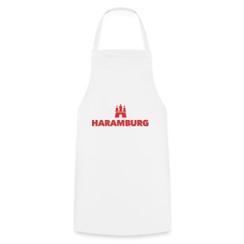 Haramburg - Kochschürze - Weiß - Vorne - AI Model Male 185 dark (185cm)