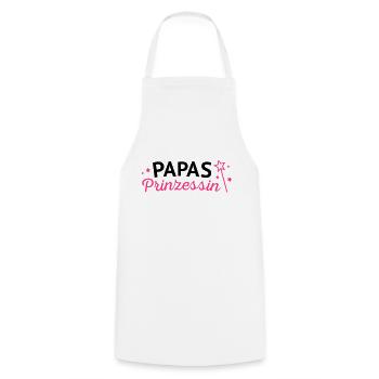 Papas Prinzessin - Kochschürze - Weiß - Vorne - AI Model Male 185 dark (185cm)