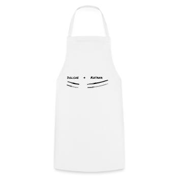 Poignard &Katana - Tablier de cuisine - blanc - Devant - AI Model Male 185 dark (185cm)