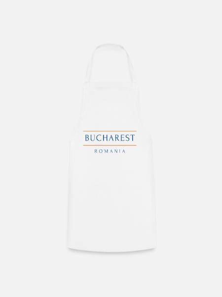 Bukarest, Rumänien - Kochschürze - Weiß