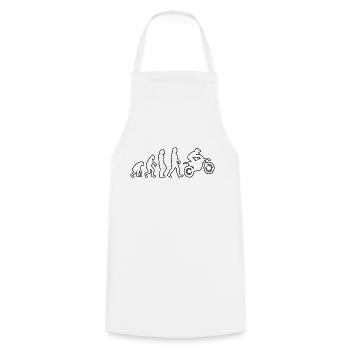 Moto Moto Moto Cadeau Cyclomoteur Motocycliste - Tablier de cuisine - blanc - Devant - AI Model Male 185 dark (185cm)
