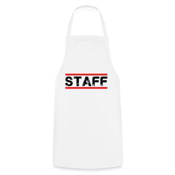 staff - Kochschürze - Weiß - Vorne - AI Model Male 185 dark (185cm)