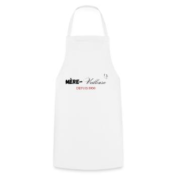 Mère veilleuse depuis 1960 - Tablier de cuisine - blanc - Devant - AI Model Male 185 dark (185cm)
