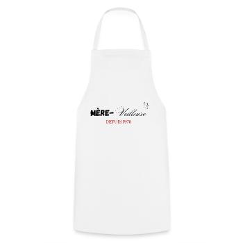 Mère veilleuse depuis 1976 - Tablier de cuisine - blanc - Devant - AI Model Male 185 dark (185cm)