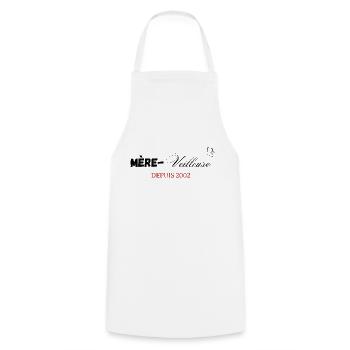 Mère veilleuse depuis 2002 - Tablier de cuisine - blanc - Devant - AI Model Male 185 dark (185cm)