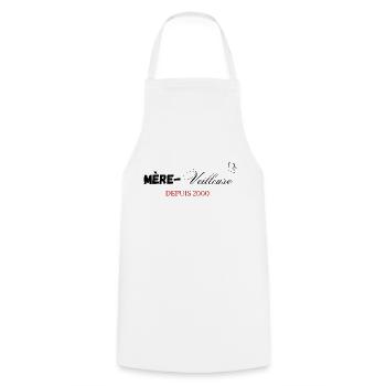 Mère veilleuse depuis 2000 - Tablier de cuisine - blanc - Devant - AI Model Male 185 dark (185cm)