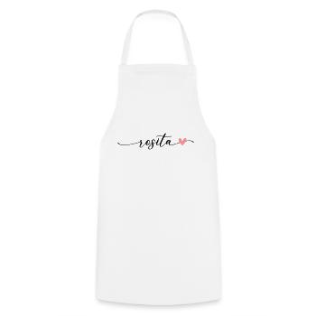 Rosita Name Calligraphy Font - Cooking Apron - white - Front - AI Model Male 185 dark (185cm)