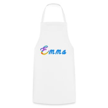 Emma - Kochschürze - Weiß - Vorne - AI Model Male 185 dark (185cm)