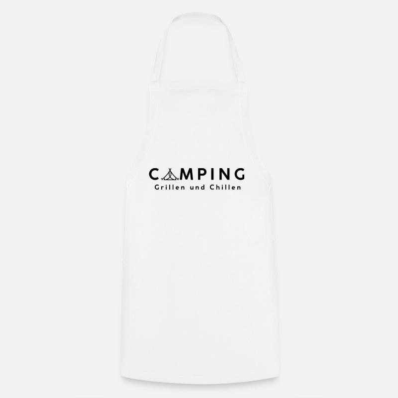 Camping - Grilling and chilling - Cooking Apron - white