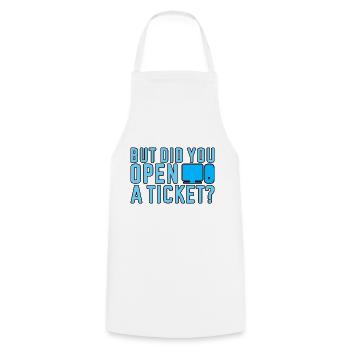 But Did You Open A Ticket 2 - Cooking Apron - white - Front - AI Model Male 185 dark (185cm)