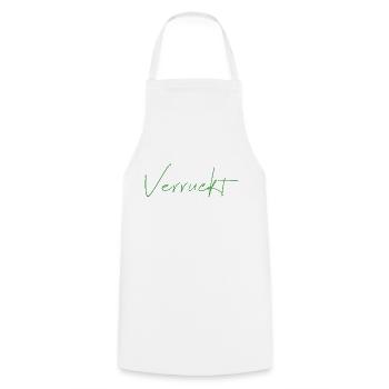 Verruckt - Kochschürze - Weiß - Vorne - AI Model Male 185 dark (185cm)