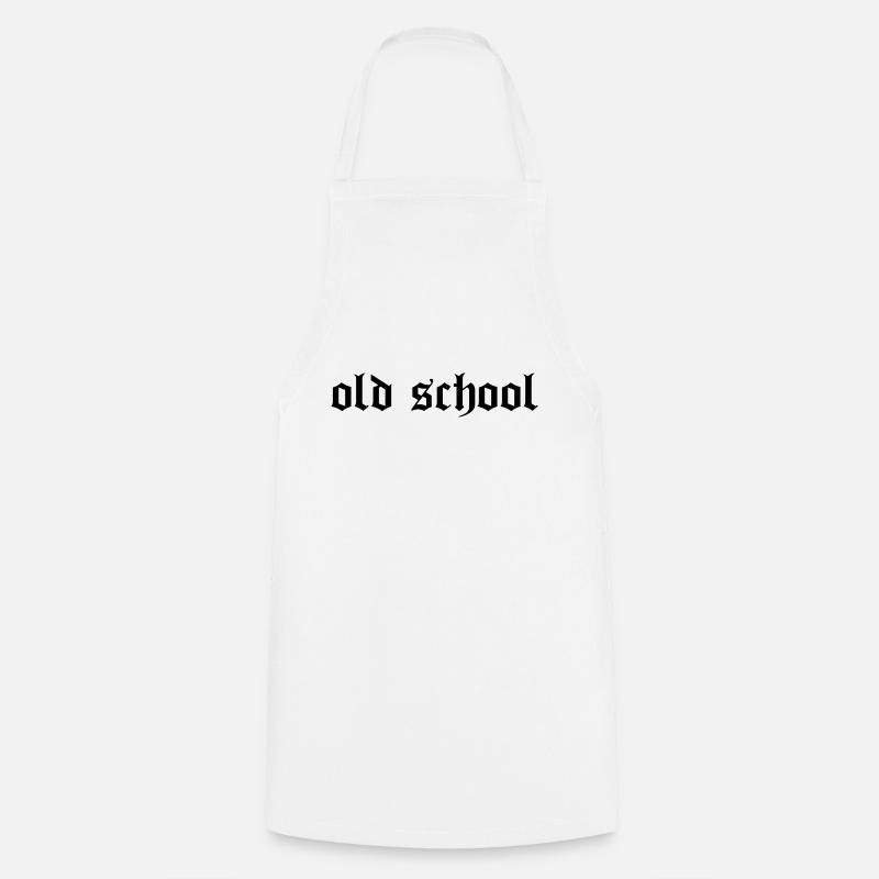 "Old School" - Tablier de cuisine - blanc