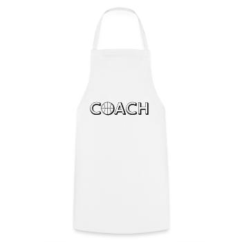 Basketball Coach Logo Design - Cooking Apron - white - Front - AI Model Male 185 dark (185cm)