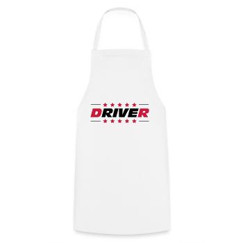 Pilot / Car / Plane / Driver / Pilote / Biker - Cooking Apron - white - Front - AI Model Male 185 dark (185cm)