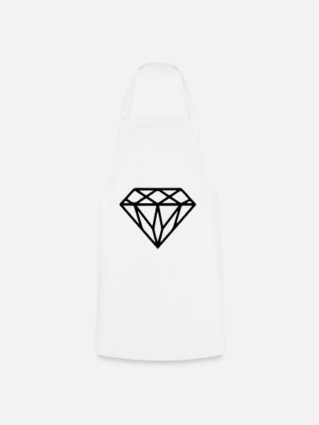 Diamant - Kochschürze - Weiß