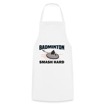 Federball Badminton Sport Cadeau - Tablier de cuisine - blanc - Devant - AI Model Male 185 dark (185cm)