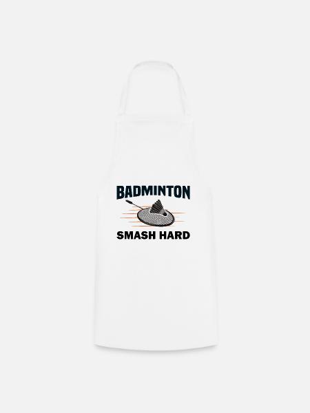 Federball Badminton Sport Geschenk - Kochschürze - Weiß