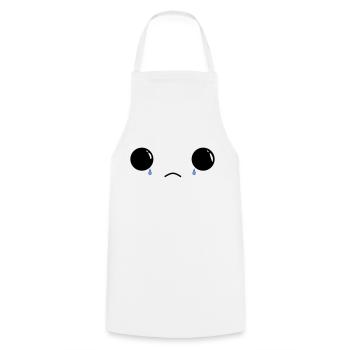 Cute sad face - Kochschürze - Weiß - Vorne - AI Model Male 185 dark (185cm)