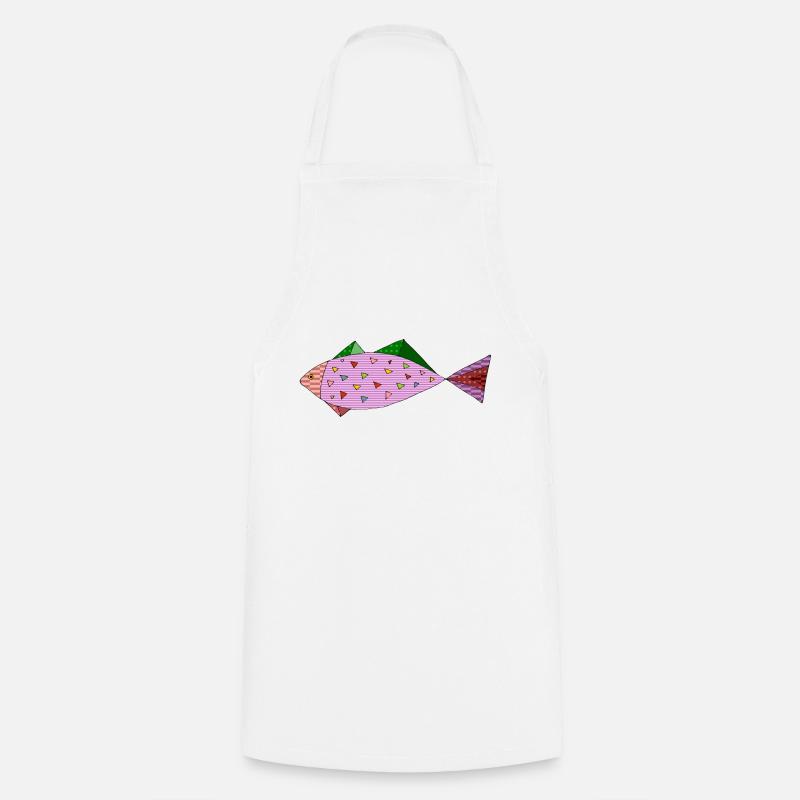 Poisson - Tablier de cuisine - blanc