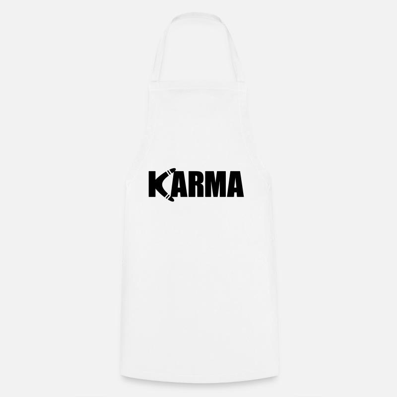 KARMA BOOMERANG - Cooking Apron - white