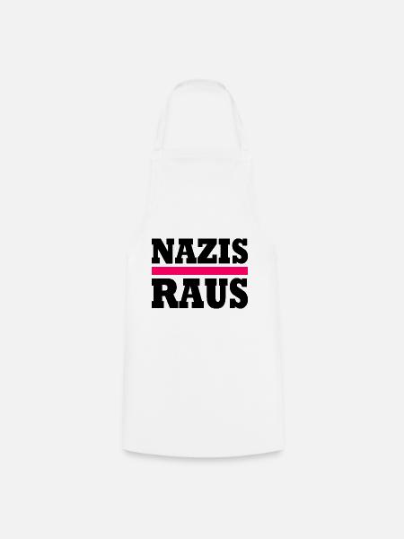 Nazis raus - Kochschürze - Weiß