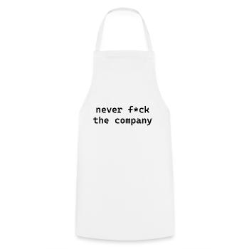 never f*ck the company black - Kochschürze - Weiß - Vorne - AI Model Male 185 dark (185cm)