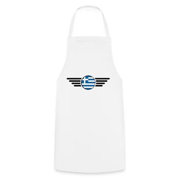 T-shirt design de style grec - Tablier de cuisine - blanc - Devant - AI Model Male 185 dark (185cm)