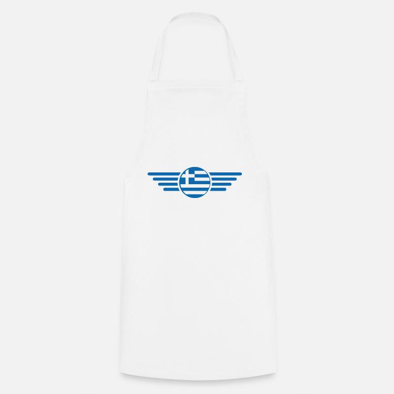 Greece Style Design T-Shirt - Cooking Apron - white