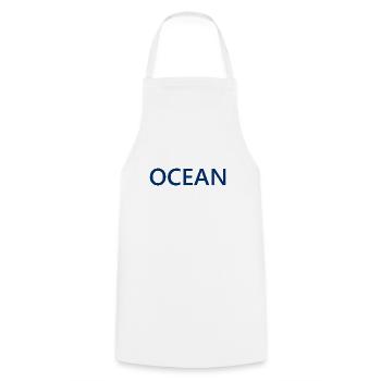 Ocean Lettering Design Logo Ozean Meer - Kochschürze - Weiß - Vorne - AI Model Male 185 dark (185cm)