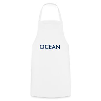 Ocean Lettering Design Logo Ozean Meer - Kochschürze - Weiß - Vorne - AI Model Male 185 dark (185cm)