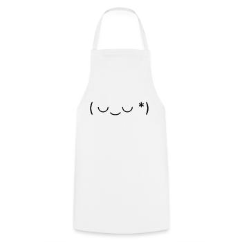 Gentle smile, great charm! 😊 - Cooking Apron - white - Front - AI Model Male 185 dark (185cm)