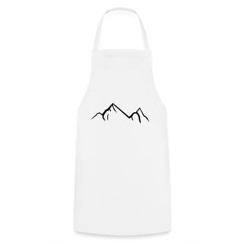 mountains - Cooking Apron - white - Front - AI Model Male 185 dark (185cm)